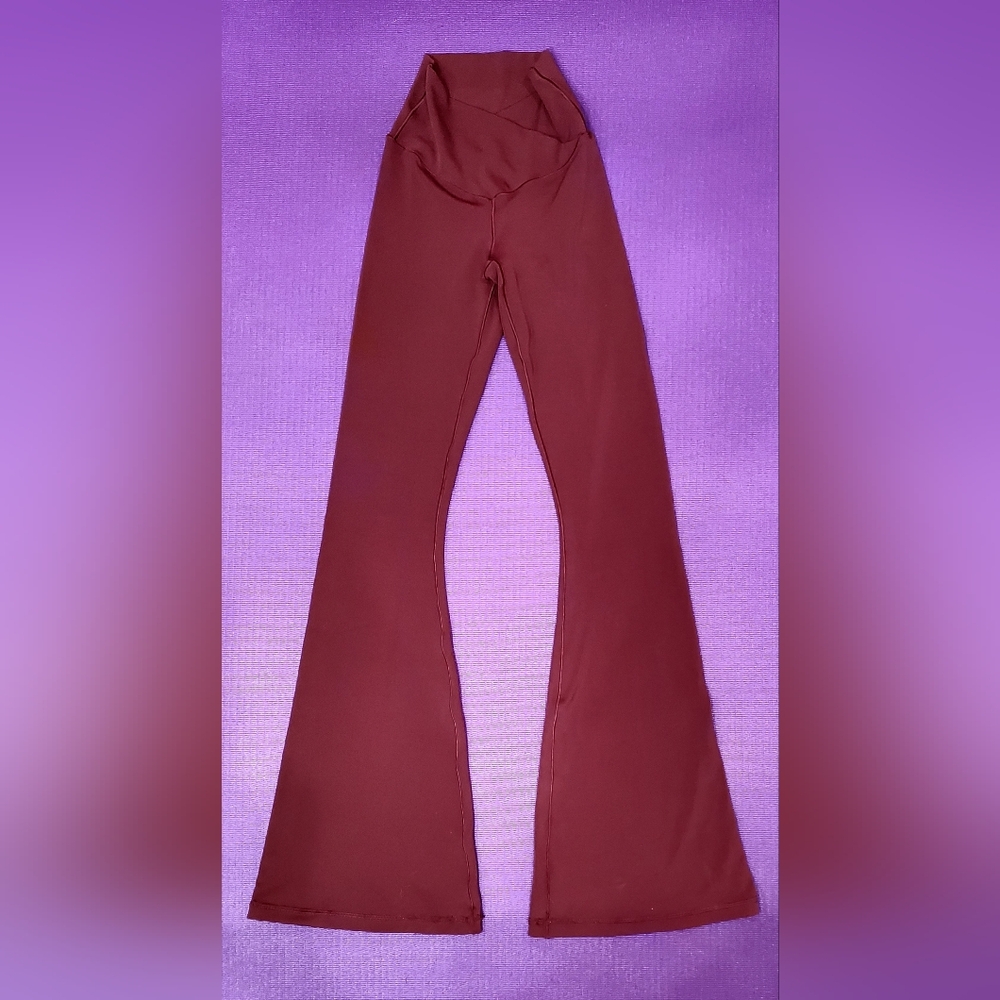 Offline by Aerie Maroon Crossover Flared Pants - Size XS ( 31" inseam).